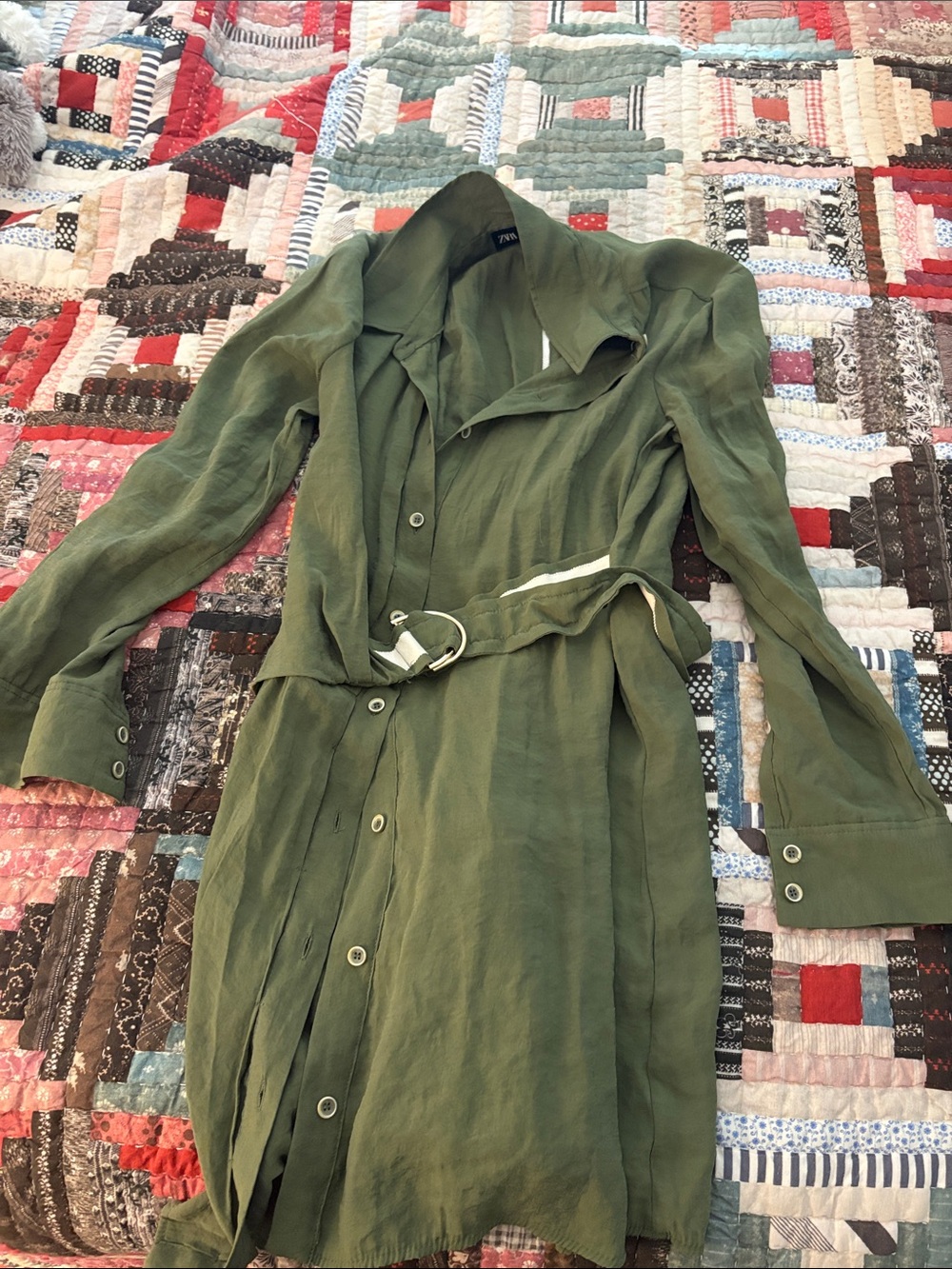 Zara belted shirt tunic